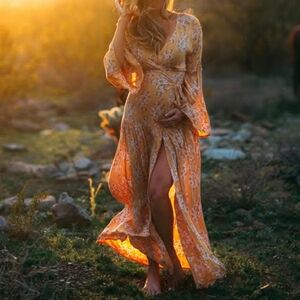 Billabong Yellow Floral Maxi Dress